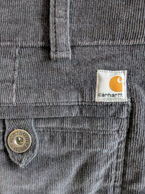 Carhartt Comfort Corduroy Utility Skirt Black Size 6 Mid Rise